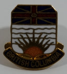 British Columbia Flag Style Enamel Metal Lapel Pin Souvenir Travel Collectible