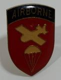 U.S. Airborne Command Paratrooper Red and Black Enamel Metal Lapel Pin Military Collectible