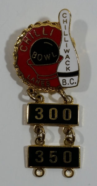 Chilli Bowl Lanes Chilliwack, B.C. 300 and 350 Awards Enamel Metal Lapel Pin