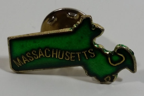 Massachusetts State Shaped Enamel Metal Lapel Pin