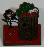 1994 Victoria XV Commonwealth Games Thrifty Foods Official Food Store "Klee Wyck" Killer Whale Mascot Metal Pin