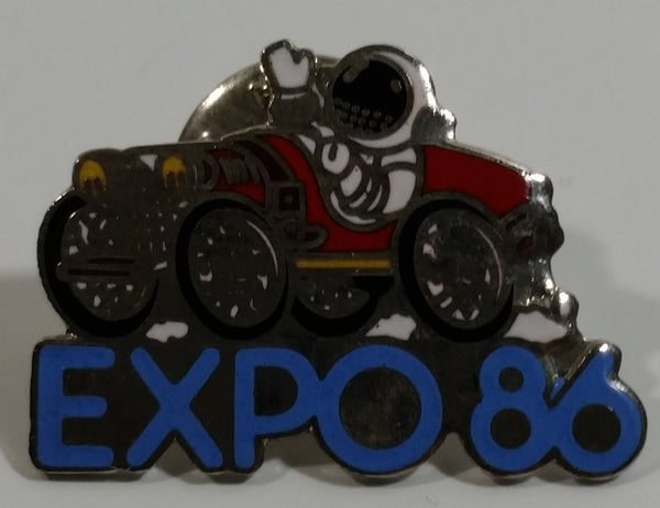 1986 Vancouver Exposition Expo 86 Ernie The Astronaut in a Car Enamel Metal Lapel Pin