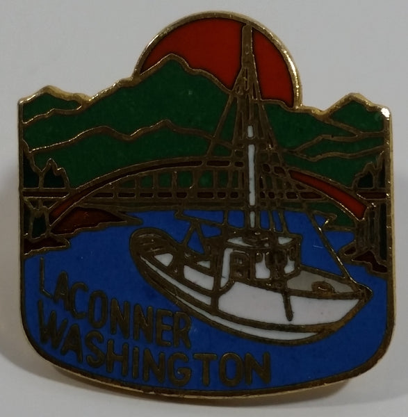 Laconner, Washington Enamel Metal Lapel Pin Souvenir Travel Collectible
