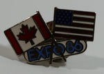 1986 Vancouver Exposition Expo 86 Canada and USA Flags Enamel Metal Lapel Pin