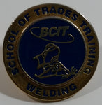 BCIT School Of Trades Training Welding Round Enamel Metal Lapel Pin