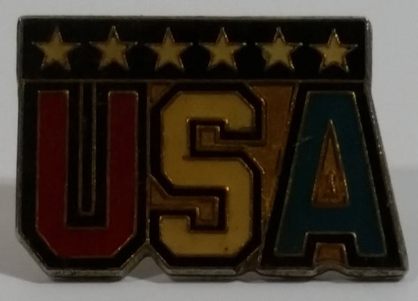 USA Red White and Blue Stars Themed Metal Enamel Lapel Pin Souvenir Travel Collectible