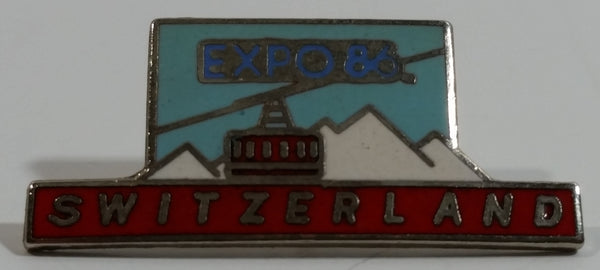 1986 Vancouver Exposition Expo 86 Switzerland Gondola Themed Enamel Metal Lapel Pin