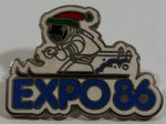 1986 Vancouver Exposition Expo 86 Ernie The Astronaut Downhill Skiing Enamel Metal Lapel Pin