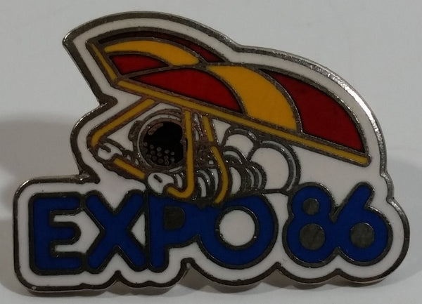 1986 Vancouver Exposition Expo 86 Ernie The Astronaut Paragliding Enamel Metal Lapel Pin