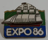 1986 Vancouver Exposition Expo 86 Tall Ship Sail Boat Themed Enamel Metal Lapel Pin