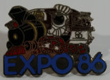 1986 Vancouver Exposition Expo 86 Ernie The Astronaut In Train Railroad Locomotive Themed Enamel Metal Lapel Pin