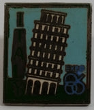 1986 Vancouver Exposition Expo 86 Italy Leaning Tower of Pisa Themed Enamel Metal Lapel Pin