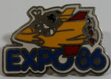 1986 Vancouver Exposition Expo 86 Ernie The Astronaut Rocket Space Ship Themed Enamel Metal Lapel Pin