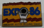 1986 Vancouver Exposition Expo 86 Ernie The Astronaut Vancouver British Columbia Canada Enamel Metal Lapel Pin