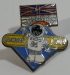 1986 Vancouver Exposition Expo 86 Ernie The Astronaut with British Columbia Flag Metal Lapel Pin