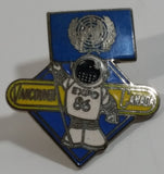 1986 Vancouver Exposition Expo 86 Ernie The Astronaut with UN United Nations Flag Metal Lapel Pin