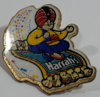 Harrah's Las Vegas Hotel and Casino Genie Riding Magic Carpet Themed Enamel Metal Lapel Pin