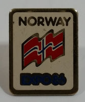 1986 Vancouver Exposition Expo 86 Norway Flag Themed Enamel Metal Lapel Pin