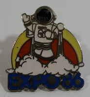 1986 Vancouver Exposition Expo 86 Ernie The Astronaut Wearing A Jet Pack Enamel Metal Lapel Pin