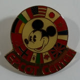 Epcot Center Mickey Mouse with World Flags Enamel Metal Lapel Pin