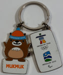 2010 Vancouver Winter Olympics Games Enamel and Metal Double Key Chain with Mukmuk Character Mascot