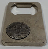 Rare Vintage Chateau Frontenac Quebec Canada Embedded Coin Metal Bottle Opener