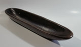 Dark Brown 14" Long Heavy Pottery Dish