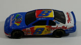 1995 Racing Champions Premier Edition NASCAR #8 Jeff Burton Raybestos Blue and White Die Cast Toy Race Car Vehicle