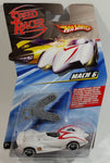 2008 Hot Wheels Speed Racer Movie Mach 6 Saw Blades White Plastic Die Cast Toy Car Vehicle OH5 - New in Package Sealed