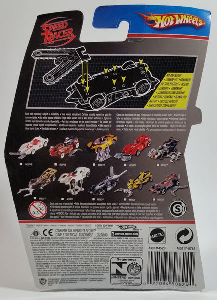 2008 Hot Wheels Speed Racer Movie Mach 5 Jump Jacks White Plastic Die ...