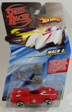 2008 Hot Wheels Speed Racer Movie Mach 4 Saw Blades Red Plastic Die Cast Toy Car Vehicle SB - New in Package Sealed