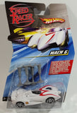 2008 Hot Wheels Speed Racer Movie Mach 6 Jump Jacks White Plastic Die Cast Toy Car Vehicle PR5 - New in Package Sealed