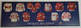 Detroit Red Wings NHL Ice Hockey Team "Red and White. Forever" Jersey History 5" x 15" Wall Plaque Board