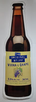 The Original Stiff Vodka & Grape 44" Tall Large Embossed Tin Metal Bottle Shaped Advertising Sign