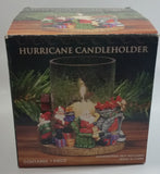 Santa Claus Christmas Themed Hurricane Candle Holder
