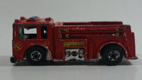 1982 Hot Wheels Fire Eater Red Fire Truck Die Cast Toy Car Vehicle - BW - Blue Lights