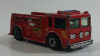 1982 Hot Wheels Fire Eater Red Fire Truck Die Cast Toy Car Vehicle - BW - Blue Lights