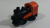 Vintage Yatming No. 1011 Pull Back Wood Burning Loco 0101 Orange and Black Railroad Train Locomotive Pullback Motorized Friction Die Cast Toy Car Vehicle