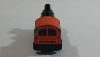 Vintage Yatming No. 1011 Pull Back Wood Burning Loco 0101 Orange and Black Railroad Train Locomotive Pullback Motorized Friction Die Cast Toy Car Vehicle