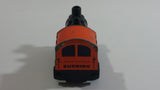 Vintage Yatming No. 1011 Pull Back Wood Burning Loco 0101 Orange and Black Railroad Train Locomotive Pullback Motorized Friction Die Cast Toy Car Vehicle