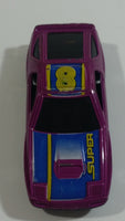 Yatming Mazda RX-7 Turbo Purple Super 8 No. 807 Die Cast Toy Car Vehicle