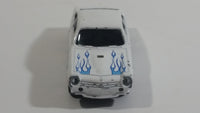 MotorMax No. 6130 American Graffiti 1976 Chevy Vega White with Blue Flames 1:60 Scale Die Cast Toy Muscle Car Vehicle