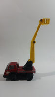 Vintage Tonka Picker Boom Bucket Utility Truck Red and Yellow Pressed Steel and Plastic Toy Car Vehicle - Japan