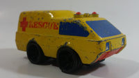 Vintage 1979 Mattel Wheels Rescue Ambulance Yellow Die Cast Toy Car Vehicle - Hong Kong