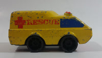 Vintage 1979 Mattel Wheels Rescue Ambulance Yellow Die Cast Toy Car Vehicle - Hong Kong