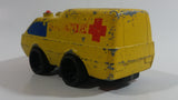 Vintage 1979 Mattel Wheels Rescue Ambulance Yellow Die Cast Toy Car Vehicle - Hong Kong