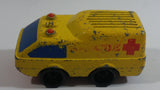 Vintage 1979 Mattel Wheels Rescue Ambulance Yellow Die Cast Toy Car Vehicle - Hong Kong