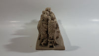Vintage The Last Supper Jesus Highly Detailed Hand Carved Resin Christianity Sculpture Made in Italy