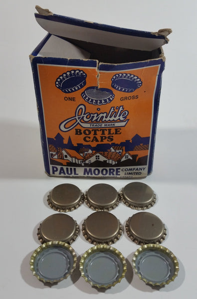 Vintage 1980's Box of Paul Moore Company Limited Jointite Bottle Metal Bottle Caps