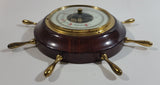 Vintage Barigo 7 3/4" Captain's Ships Wheel Wood Cased Barometer